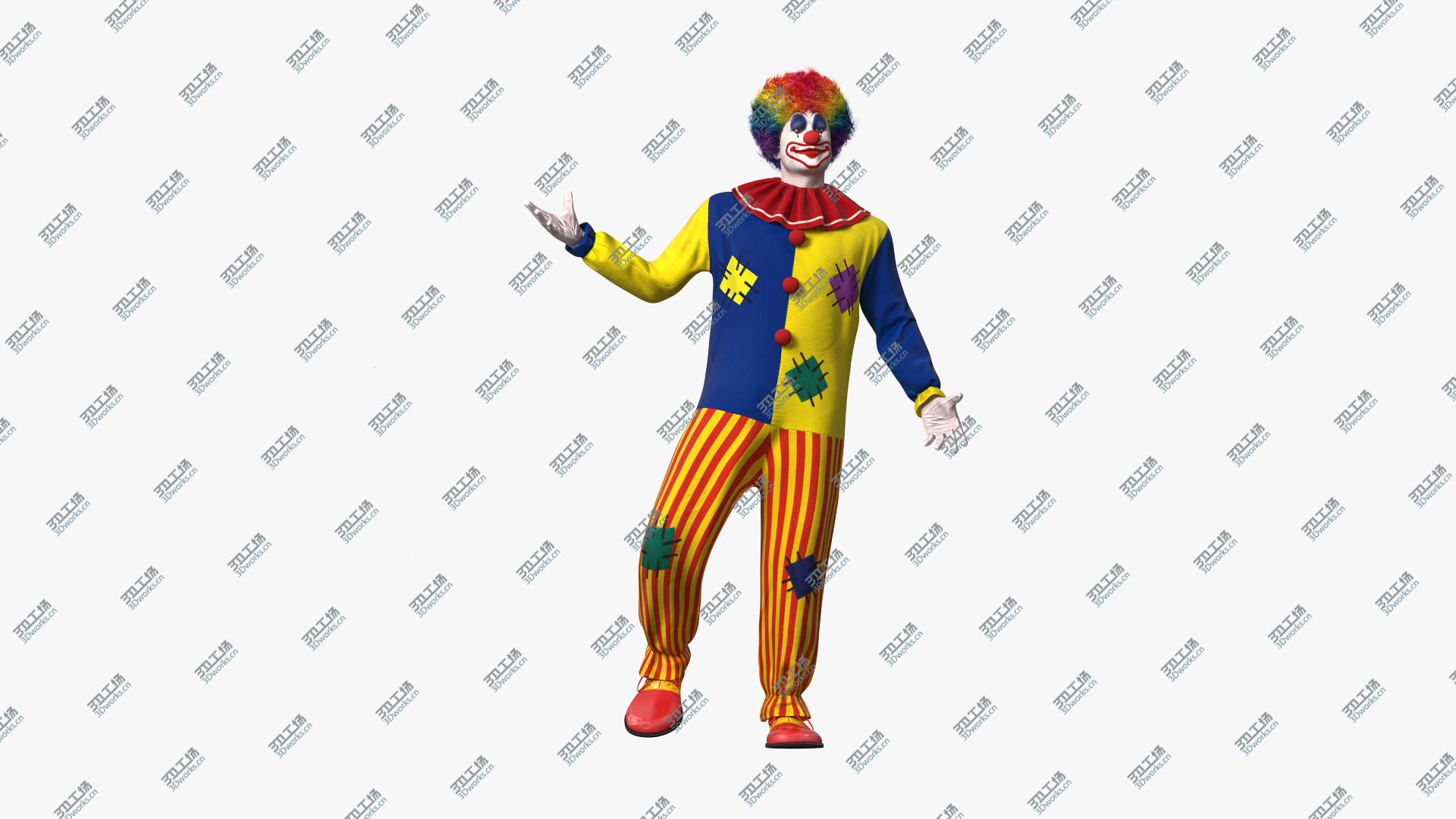 images/goods_img/202104093/Adult Clown Suit Standing Pose Fur 3D model/2.jpg